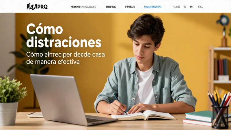 Elimina distracciones para aprender efectivamente desde casa