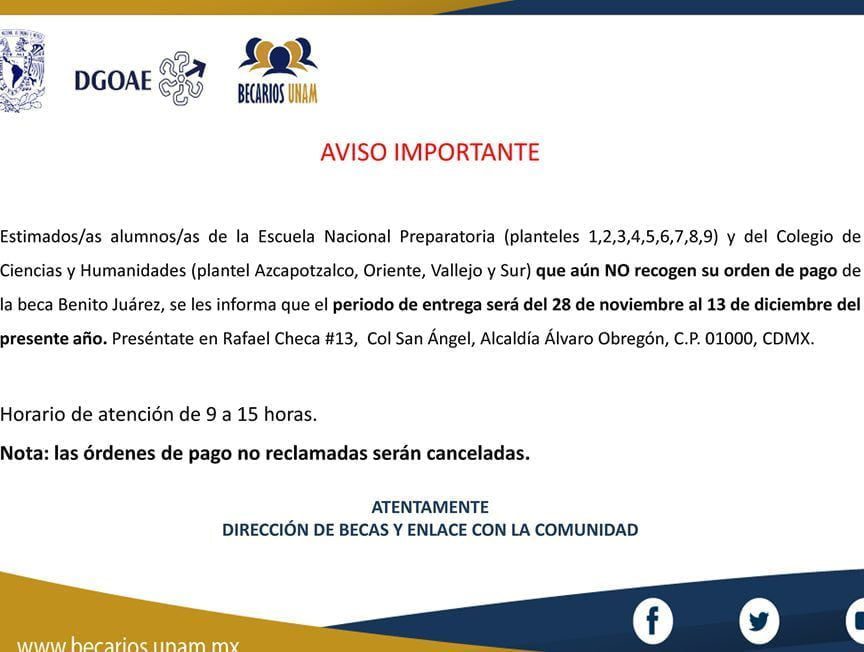 Guía para solicitar beca Benito Juárez en CCH Oriente