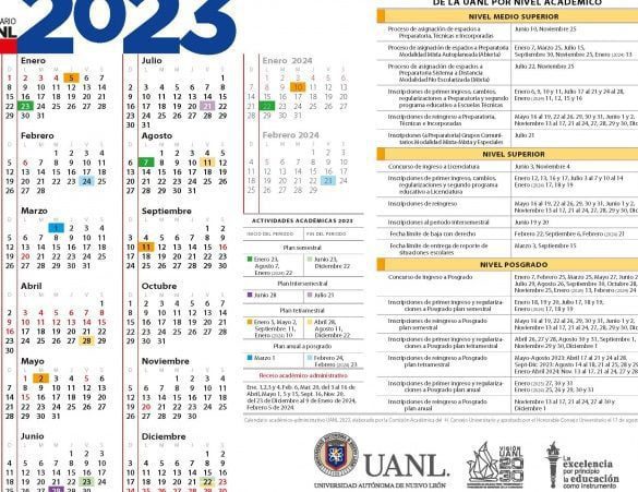 ¡Inscripciones abiertas! CALENDARIO UANL PRÓXIMO SEMESTRE