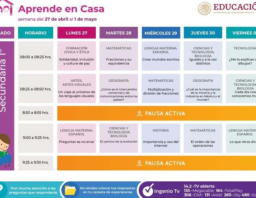 Información clave sobre horarios y dirección de la Secundaria General 11