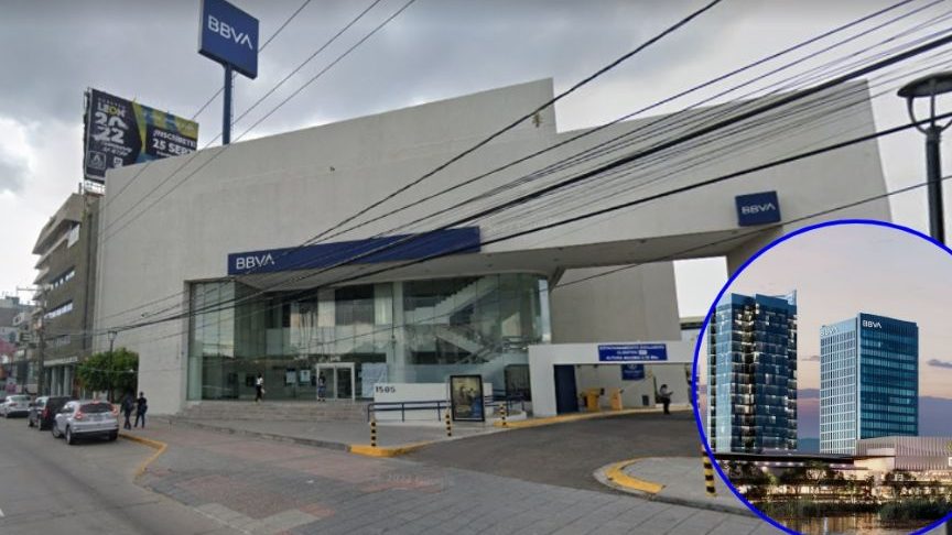 Dirección de la sucursal del Banco BBVA en León, Guanajuato