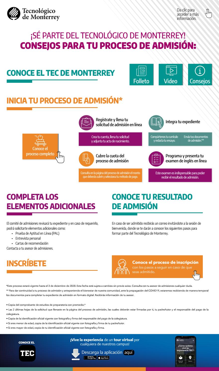 Proceso clave de admisión en el Tec de Monterrey: promedio de admisión