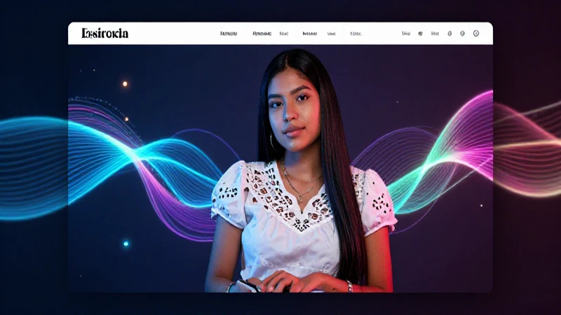 Estudiante mexicano trabaja en interfaz digital brillante