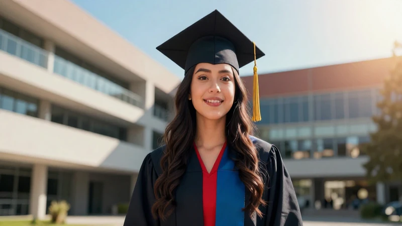 Retrato épico de estudiante mexicano graduado