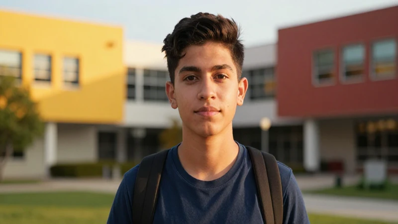 Estudiante mexicano confiado con estilo cinematográfico
