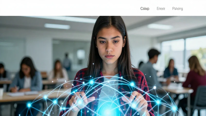 Estudiante mexicano enfocado en la red digital