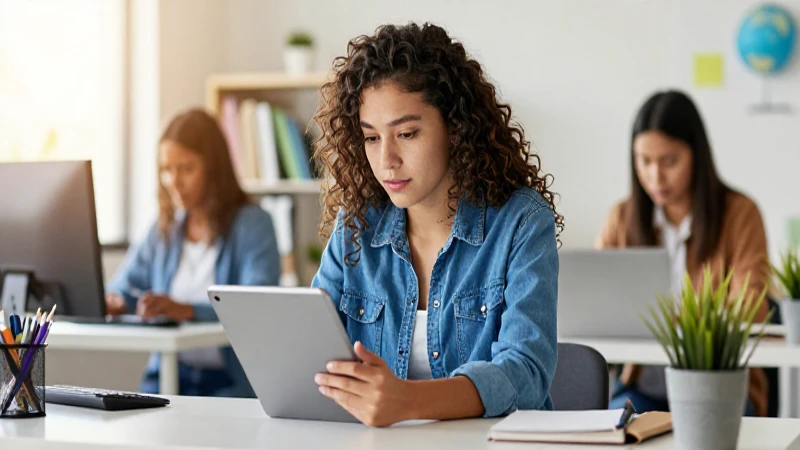 Joven mexicano estudiando con luz dorada