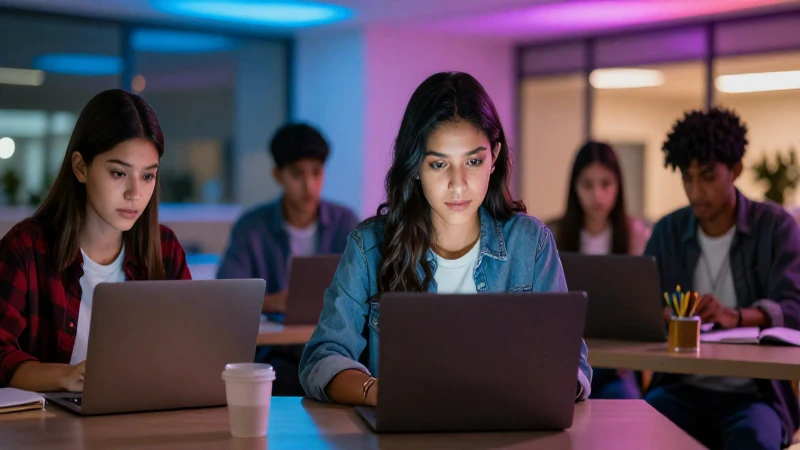 Joven mexicano estudia en campus moderno