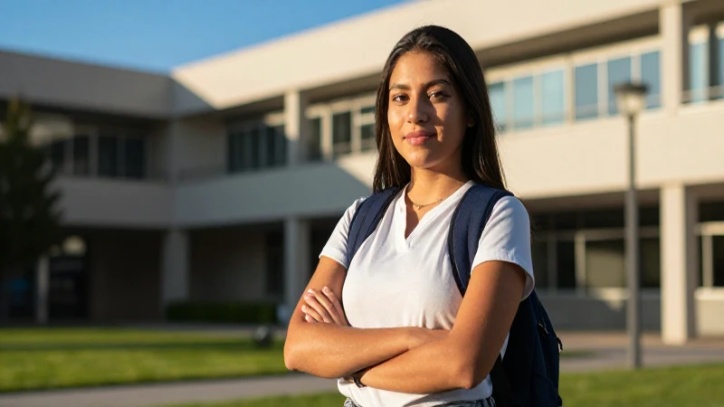 Estudiante mexicana exitosa en campus