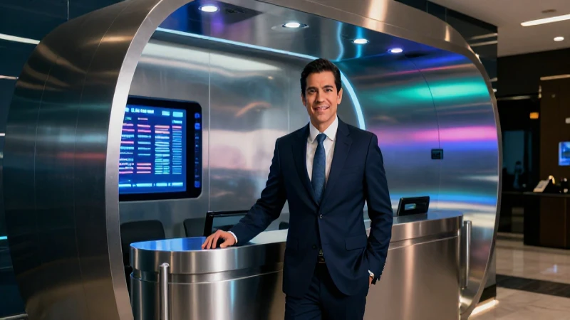 Hombre mexicano exitoso en banca moderna