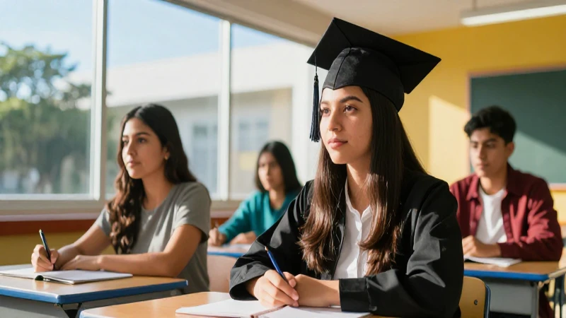 Joven mexicano celebra graduación en luz vibrante