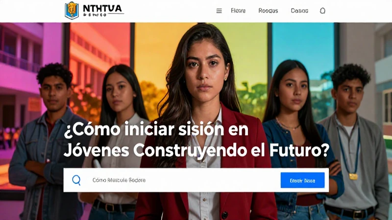 Cómo iniciar sesión en Jóvenes Construyendo el Futuro