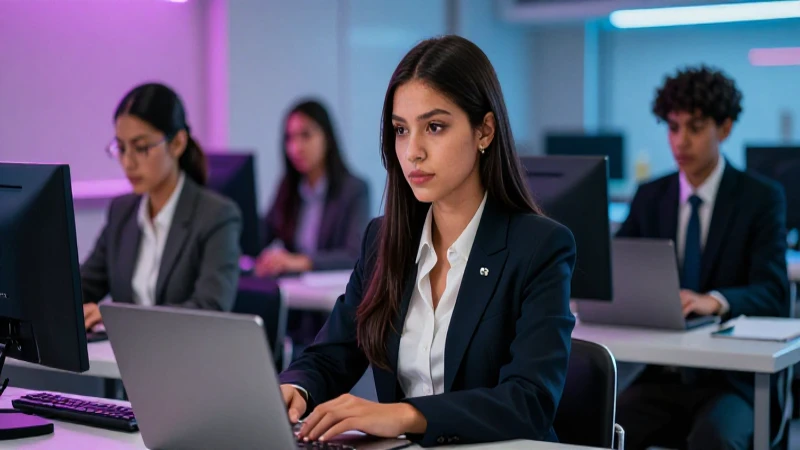 Joven mexicano profesional en entorno tecnológico