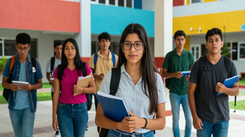 Estudiantes mexicanos en campus universitario vibrante