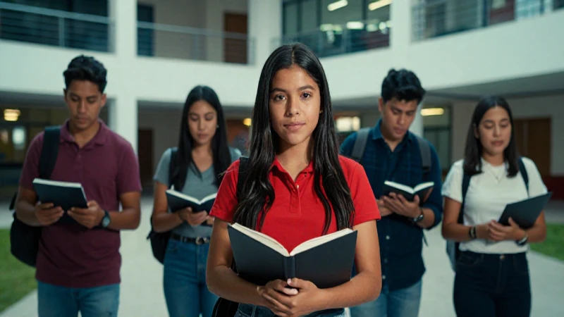 Estudiantes mexicanos exitosos en campus moderno