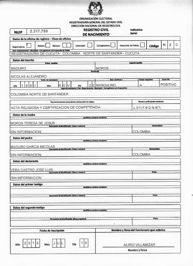 Actas de nacimiento en Registro Civil de Comalcalco