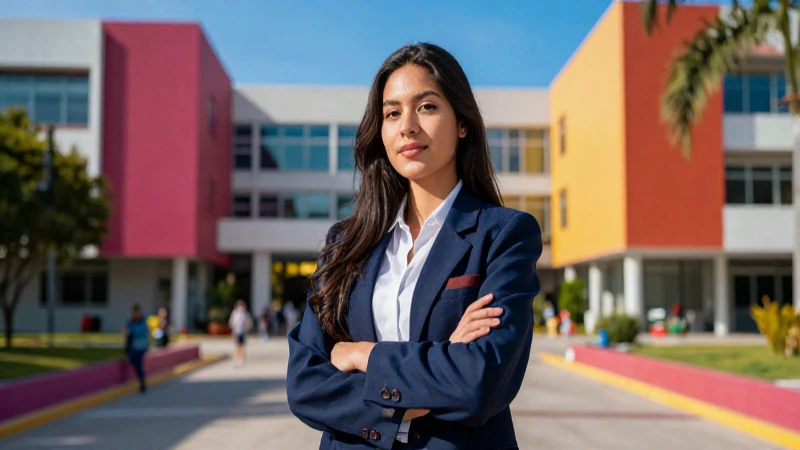 Estudiante mexicano exitoso en el campus