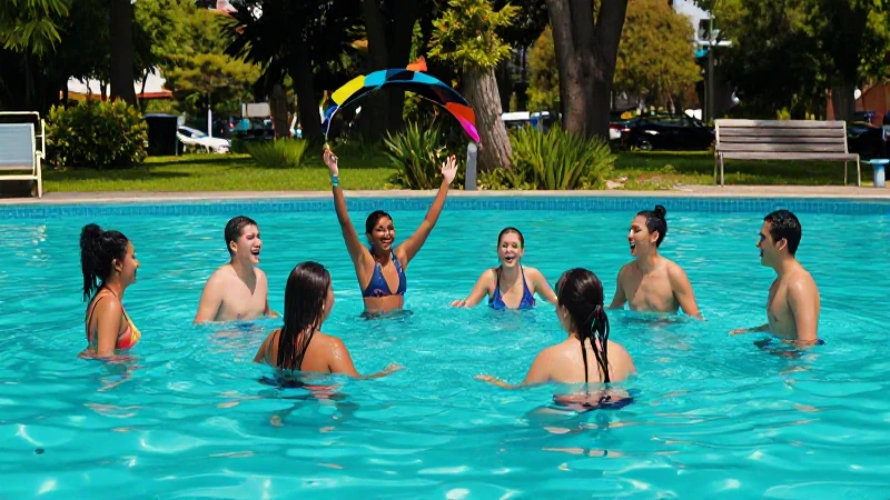 Diversión veraniega vibrante en un parque de CDMX