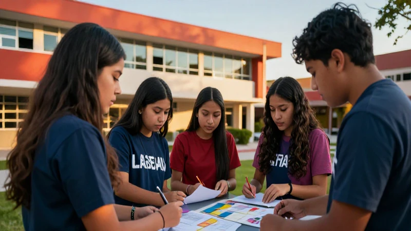 Estudiantes mexicanos colaboran en servicio comunitario