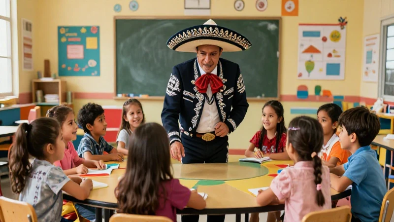 Mentor mexicano enseña a niños felices