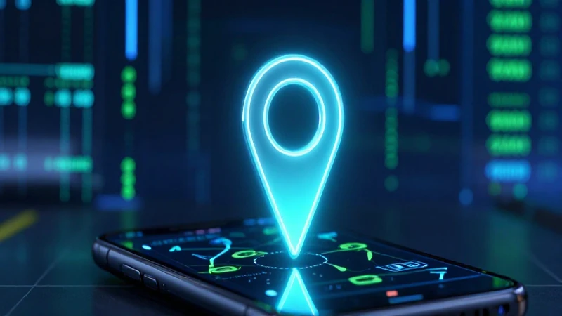 Smartphone futurista con datos luminosos