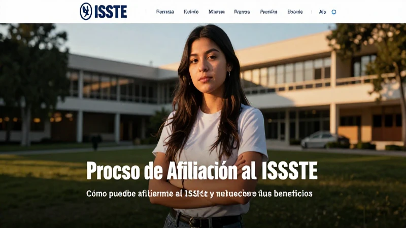 Afiliación al ISSSTE y sus beneficios