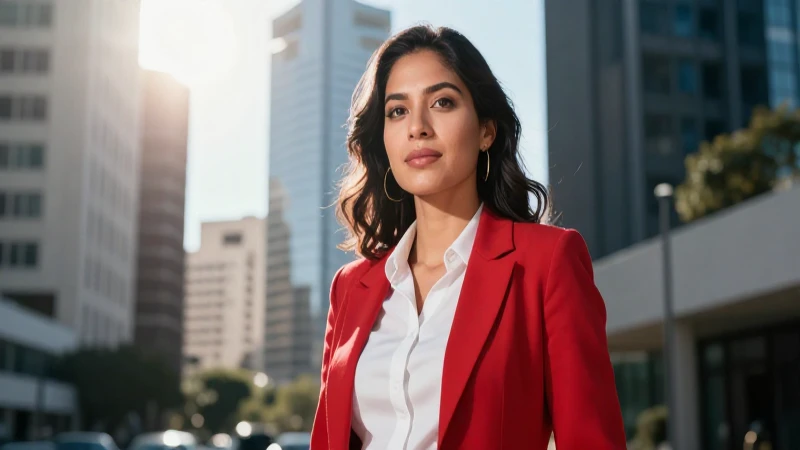 Profesional mexicano aspiracional ante ciudad vibrante