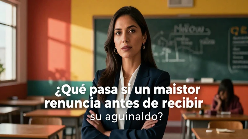 Regla de aguinaldo si maestros renuncian