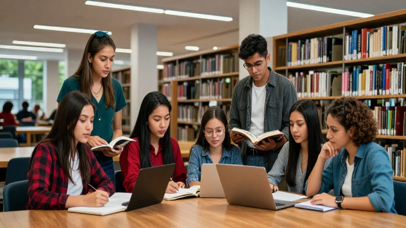 Estudiantes mexicanos colaboran en biblioteca moderna