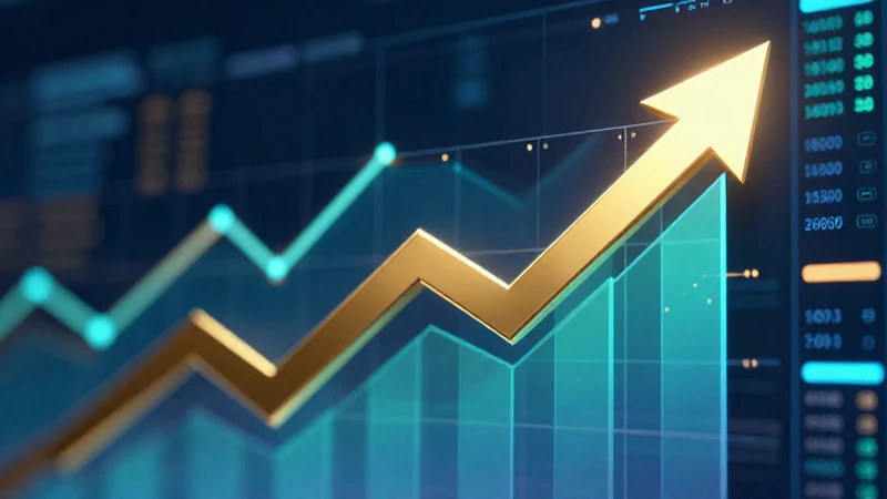 Crecimiento financiero con flecha dorada en estilo profesional