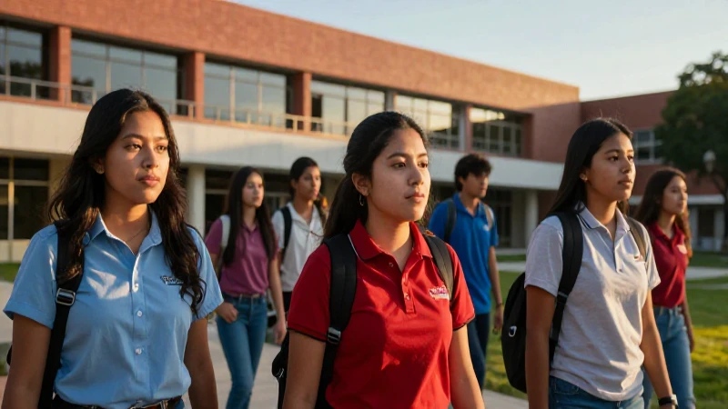 Estudiantes mexicanos en campus universitario