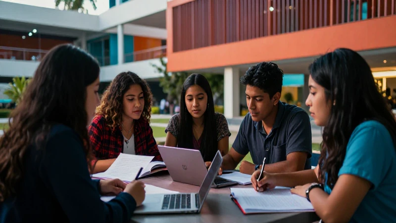Cuándo abrirá la Plataforma de Jóvenes construyendo el futuro en marzo 4 Estudiantes mexicanos vibrantes en campus moderno