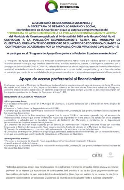 Apoyo económico en Querétaro: programas y cómo acceder a ellos