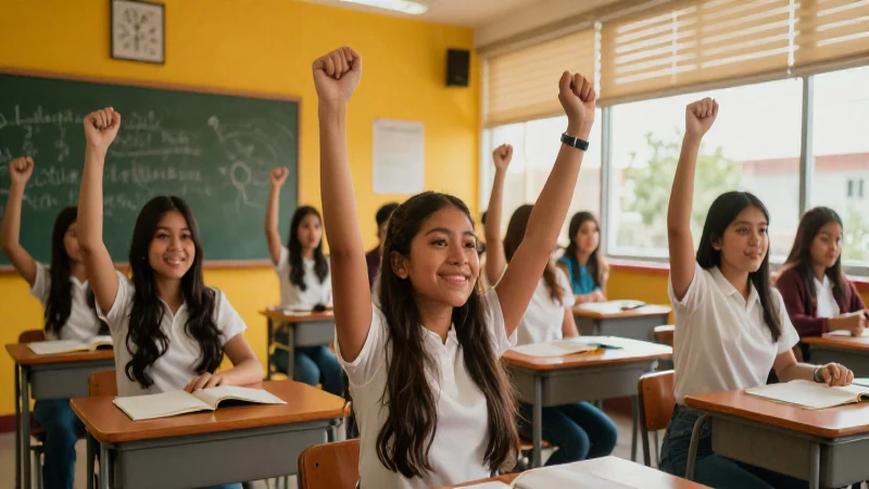 Estudiantes mexicanos celebran el éxito académico con apoyo