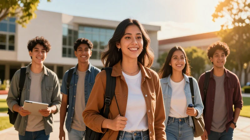 Ilustración vibrante de estudiante mexicano sonriente