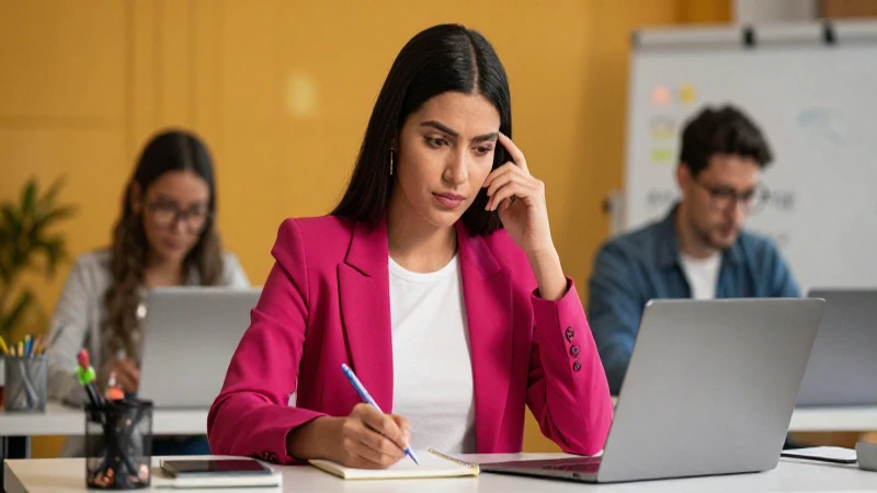 Joven madre mexicana aprende con enfoque en estudio profesional