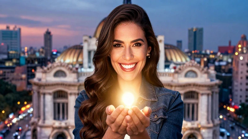 Mujer mexicana optimista con luz de oportunidad en CDMX