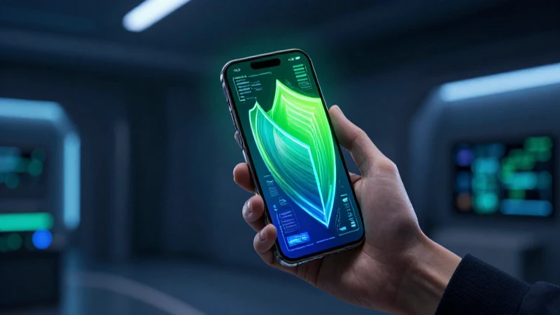 Profesional mexicano con escudo de datos futurista