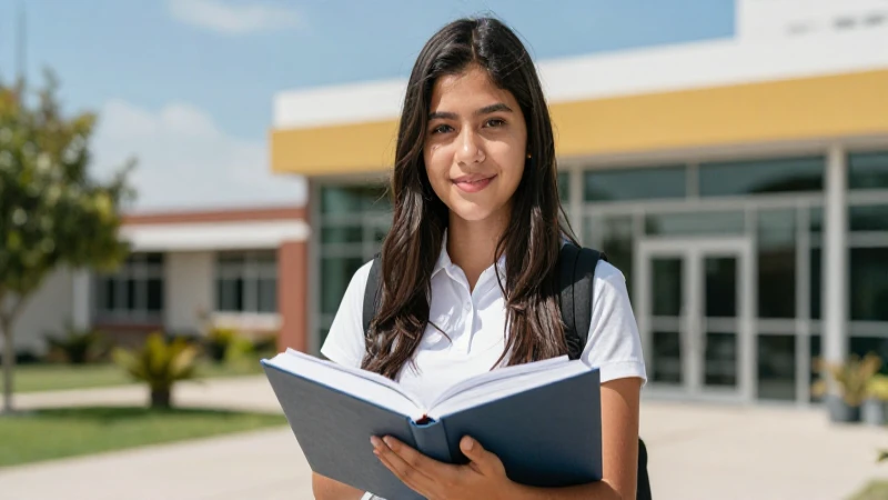 Foto vibrante de estudiante mexicano brillante