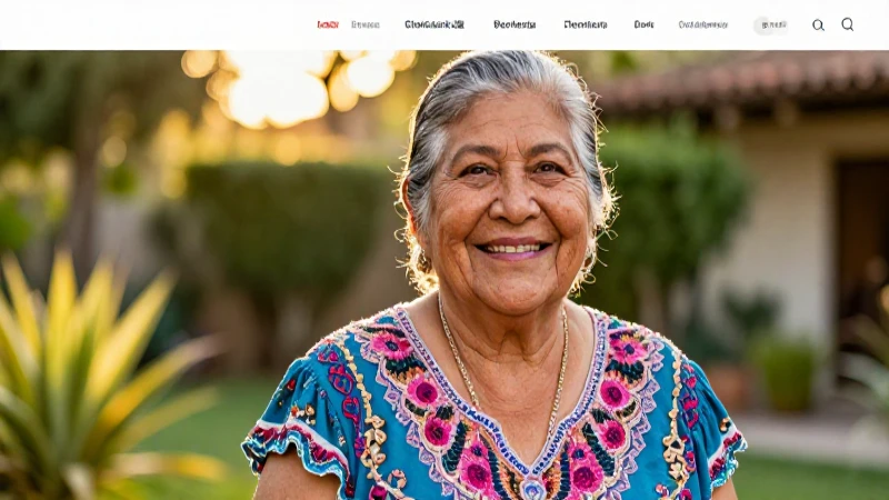 Retrato cálido de mujer mayor en jardín al atardecer