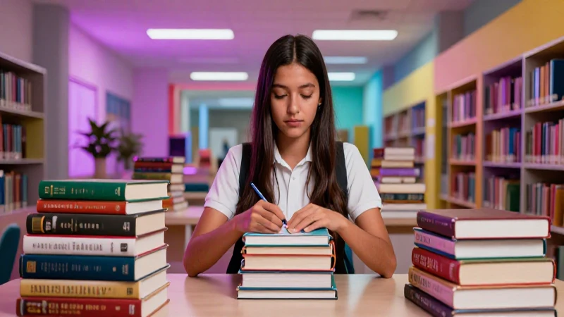 Estudiante mexicano en campus moderno e inspirador