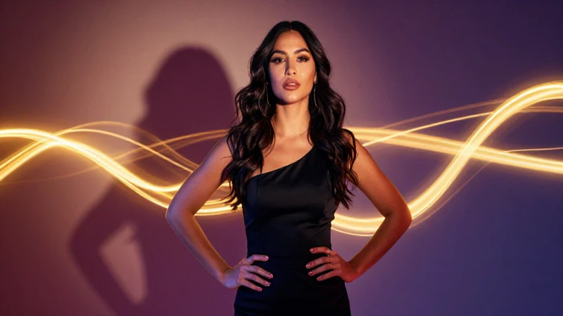 Mujer latina poderosa, confianza y éxito financiero