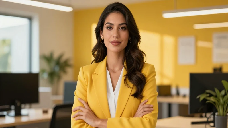 Joven mujer mexicana profesional con estilo cinematográfico