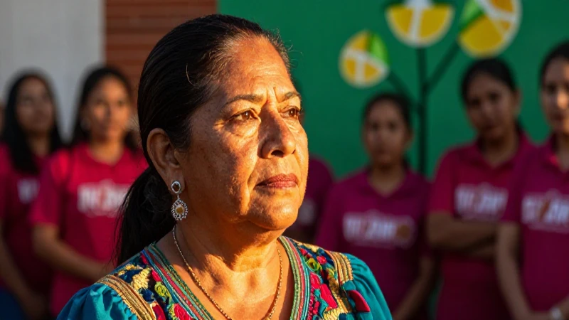 Madre mexicana en crecimiento bajo luz cálida