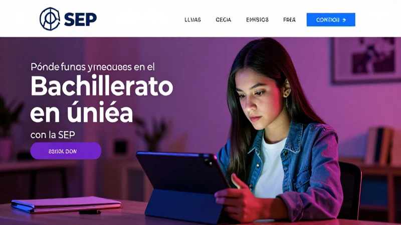 Estudio online: Bachillerato SEP moderno y digital