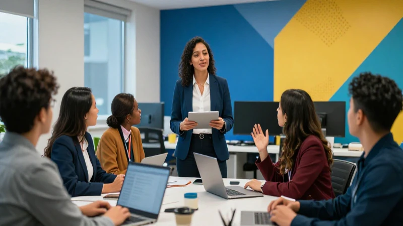 Profesores mexicanos en campus moderno y vibrante