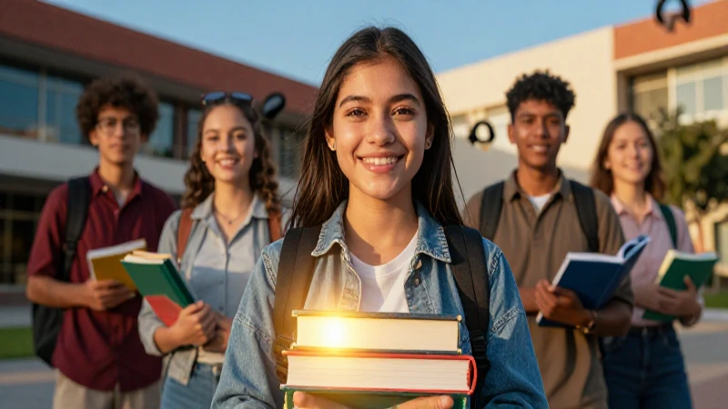 Retrato vibrante de estudiante mexicano exitoso