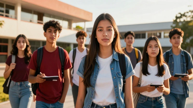 Jóvenes mexicanos bajo la luz dorada