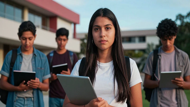 Estudiante mexicano enfocado en la excelencia académica