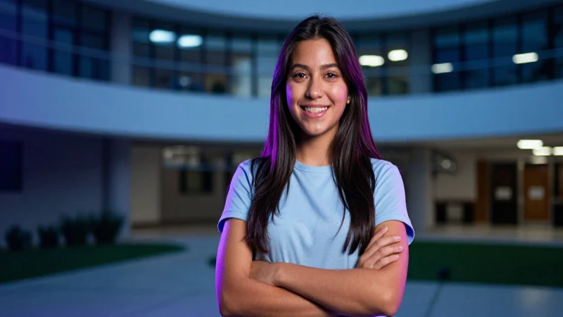 Estudiante mexicano sonriente simboliza éxito académico